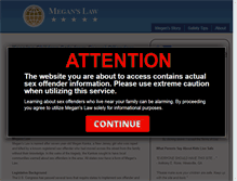 Tablet Screenshot of meganslaw.com